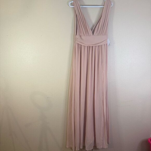 Lulu’s Blush Pink Maxi Bridesmaid Dress medium - Picture 8 of 8